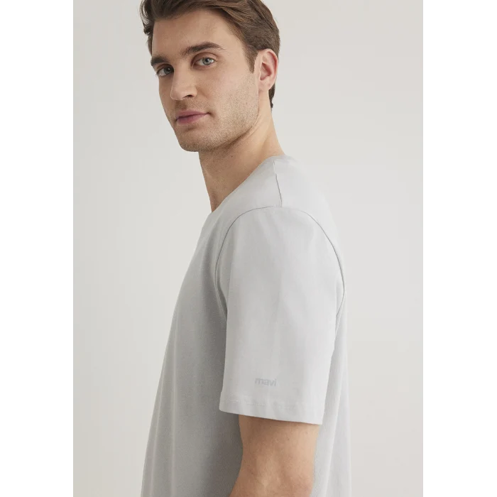 Mavi 0612274-70075 Mavi İstanbul Baskılı Gri Tişört