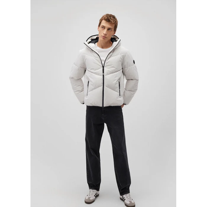 Mavi 0110360-83746 Kapüşonlu Gri Şişme Mont