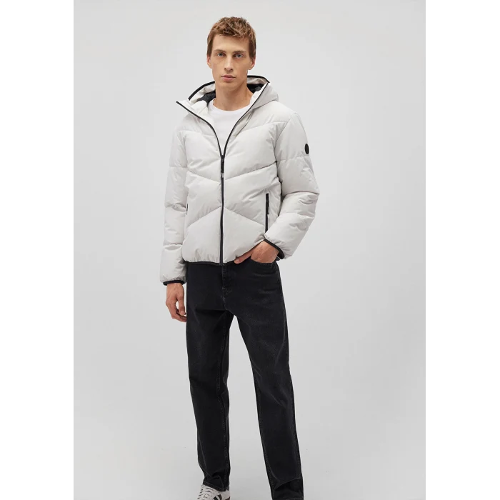 Mavi 0110360-83746 Kapüşonlu Gri Şişme Mont