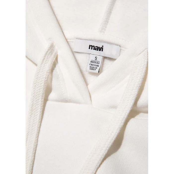 Mavi 1S10175-80194 Mavi Logo Patchli Beyaz Sweatshirt
