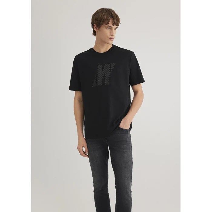 Mavi 067034-900 Mavi Pro Logo Baskılı Siyah Tişört