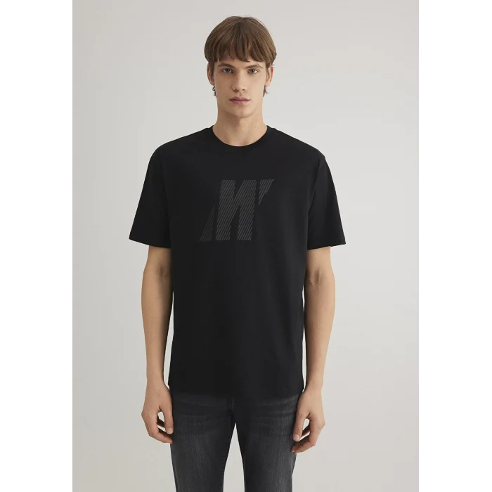 Mavi 067034-900 Mavi Pro Logo Baskılı Siyah Tişört