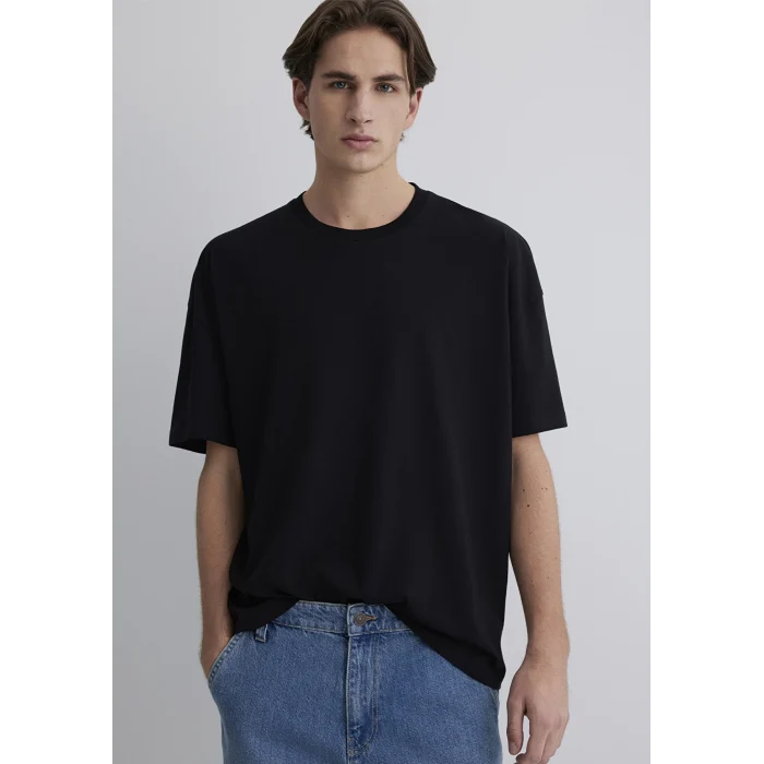 Mavi 066902-900 Organik Pamuk Siyah Oversize Tişört