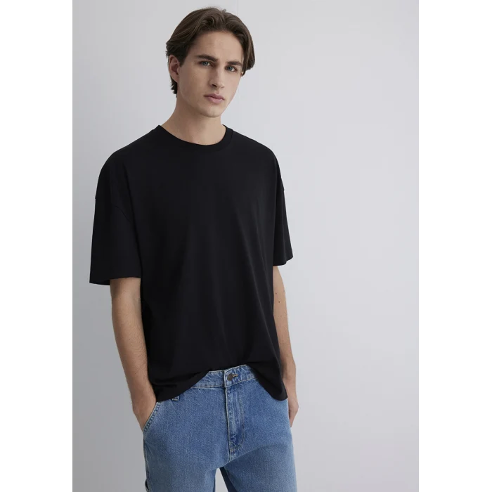 Mavi 066902-900 Organik Pamuk Siyah Oversize Tişört