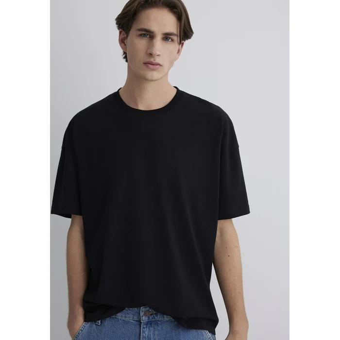 Mavi 066902-900 Organik Pamuk Siyah Oversize Tişört