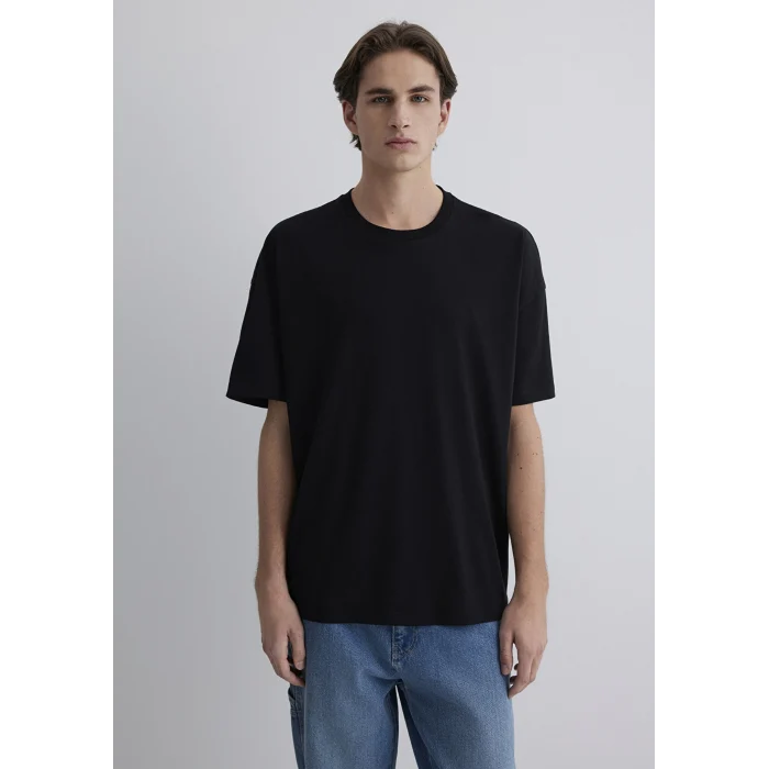 Mavi 066902-900 Organik Pamuk Siyah Oversize Tişört