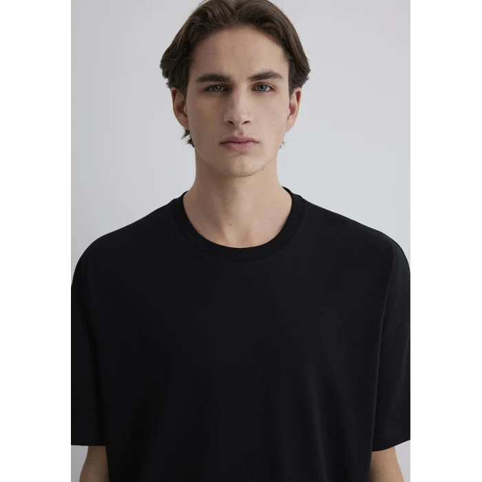 Mavi 066902-900 Organik Pamuk Siyah Oversize Tişört