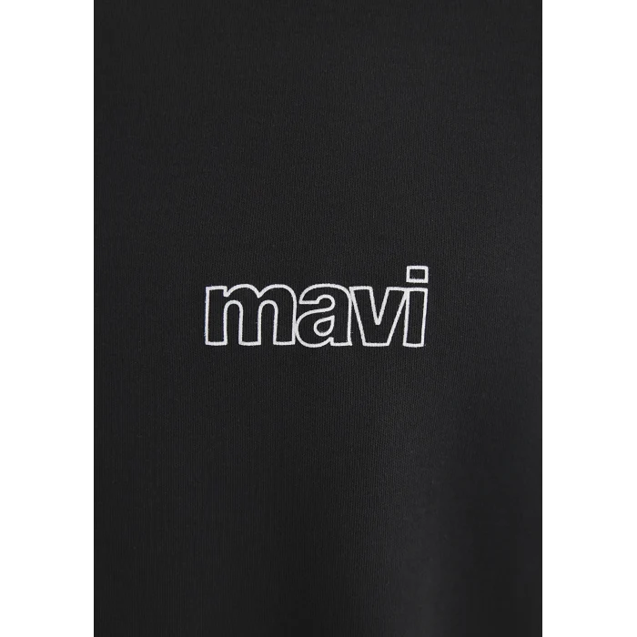 Mavi 0610360-900 Mavi Logo Baskılı Siyah Tişört
