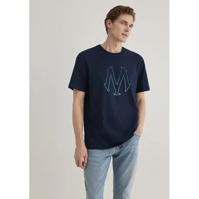Mavi 0610635-70490 Mavi Logo Baskılı Lacivert Tişört