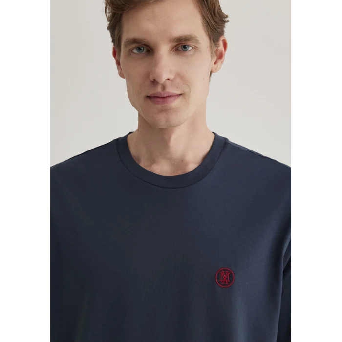 Mavi 067074-33207 Mavi Logo İşlemeli Lacivert Basic Tişört