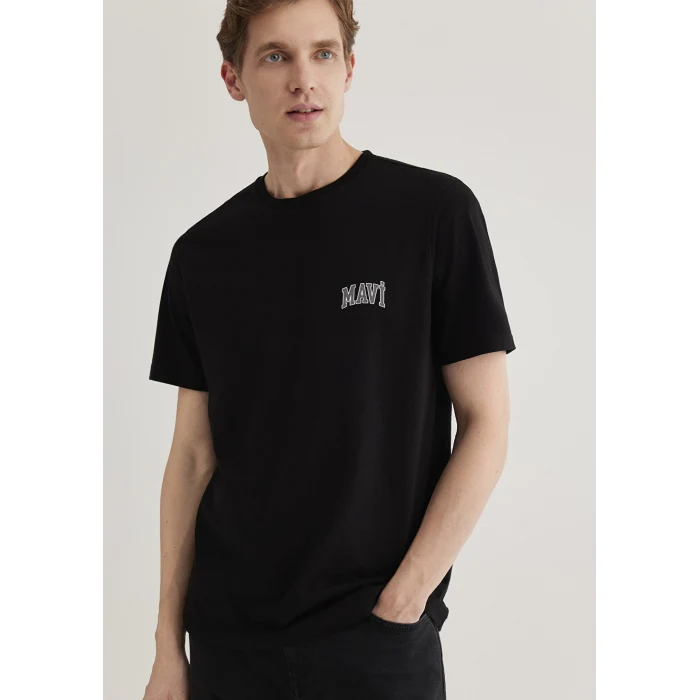 Mavi 0611714-900 Mavi Logo Baskılı Siyah Tişört