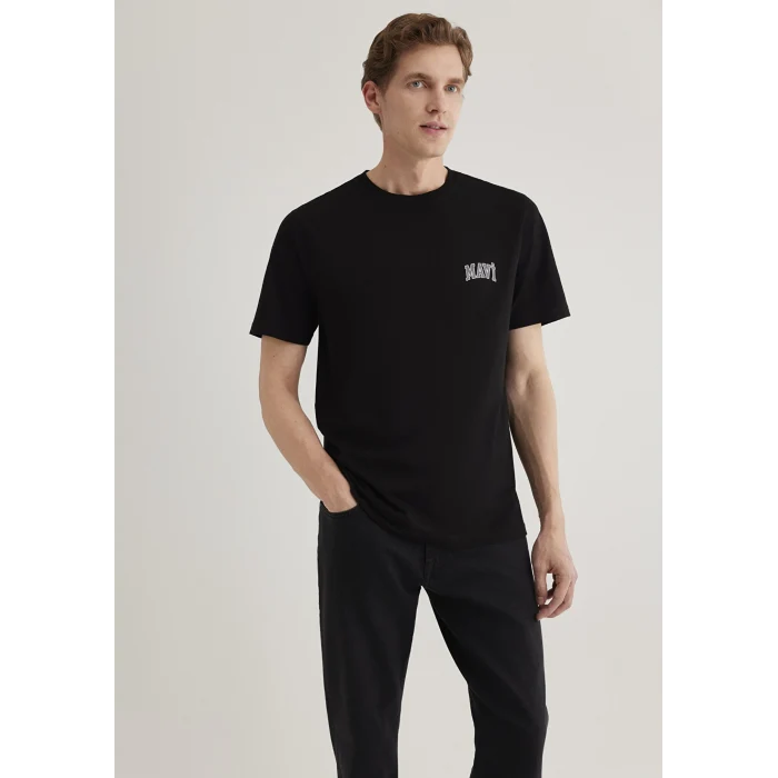 Mavi 0611714-900 Mavi Logo Baskılı Siyah Tişört