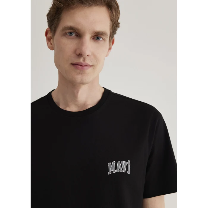 Mavi 0611714-900 Mavi Logo Baskılı Siyah Tişört