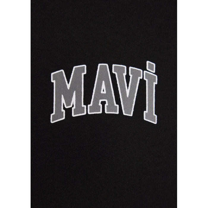 Mavi 0611714-900 Mavi Logo Baskılı Siyah Tişört