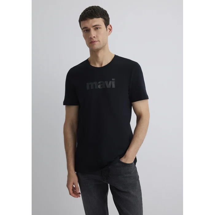 Mavi 065199-900 Mavi Logo Baskılı Siyah Tişört