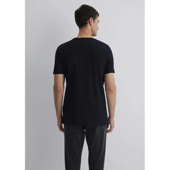 Mavi 065199-900 Mavi Logo Baskılı Siyah Tişört