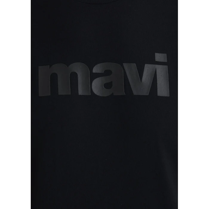 Mavi 065199-900 Mavi Logo Baskılı Siyah Tişört