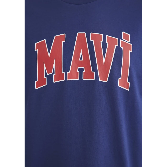 Mavi 0611711-70722 Mavi Logo Baskılı Lacivert Tişört