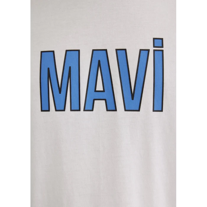 Mavi 066842-620 Mavi Logo Baskılı Beyaz Tişört