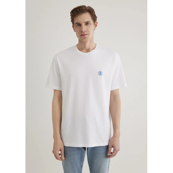 Mavi 067074-620 Mavi Logo İşlemeli Beyaz Basic Tişört