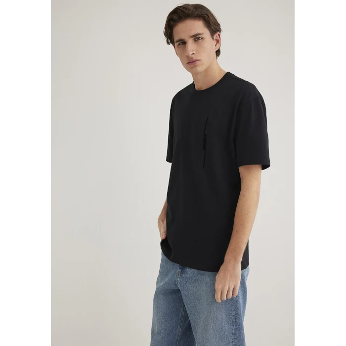 Mavi 0611313-900 Mavi Logo Sırt Baskılı Siyah Tişört