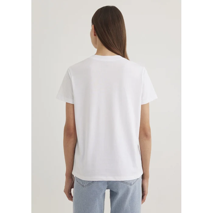 Mavi 1612241-620 Mavi Baskılı Beyaz Tişört