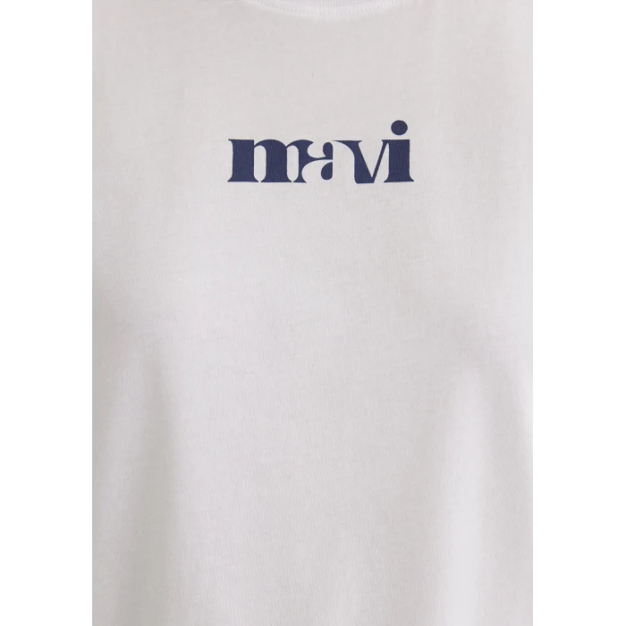 Mavi 1612241-620 Mavi Baskılı Beyaz Tişört