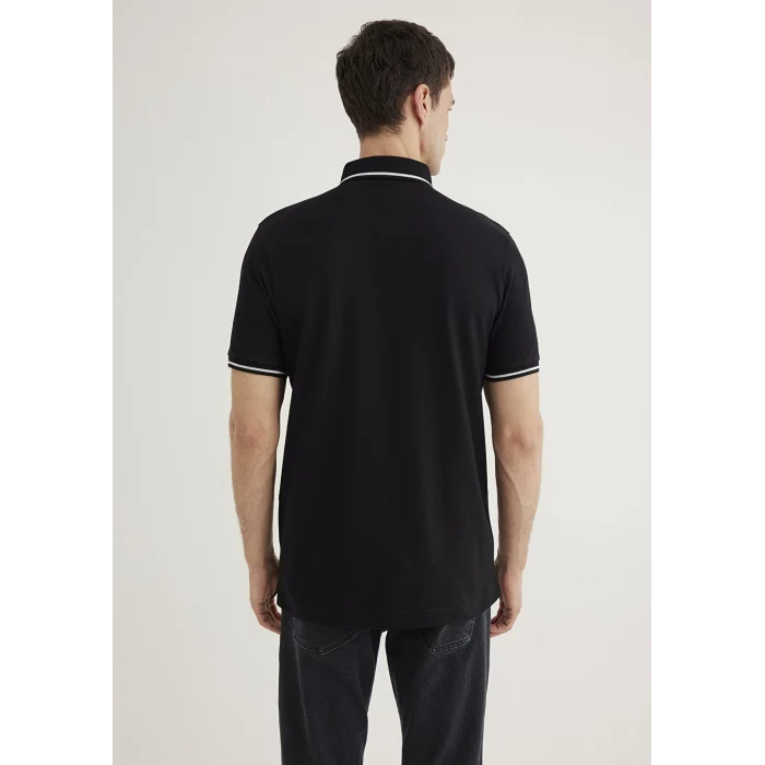 Mavi 0612619-900 Yaka Detaylı siyah Polo Tişört