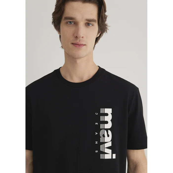 Mavi 0611745-900 Mavi Jeans Baskılı Siyah Tişört