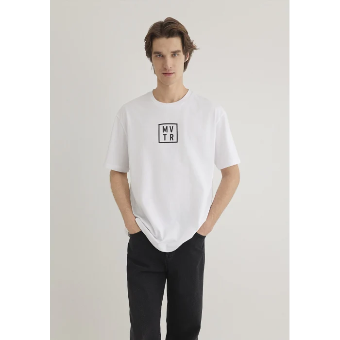 Mavi 0612004-620 MVTR Baskılı Beyaz Tişört