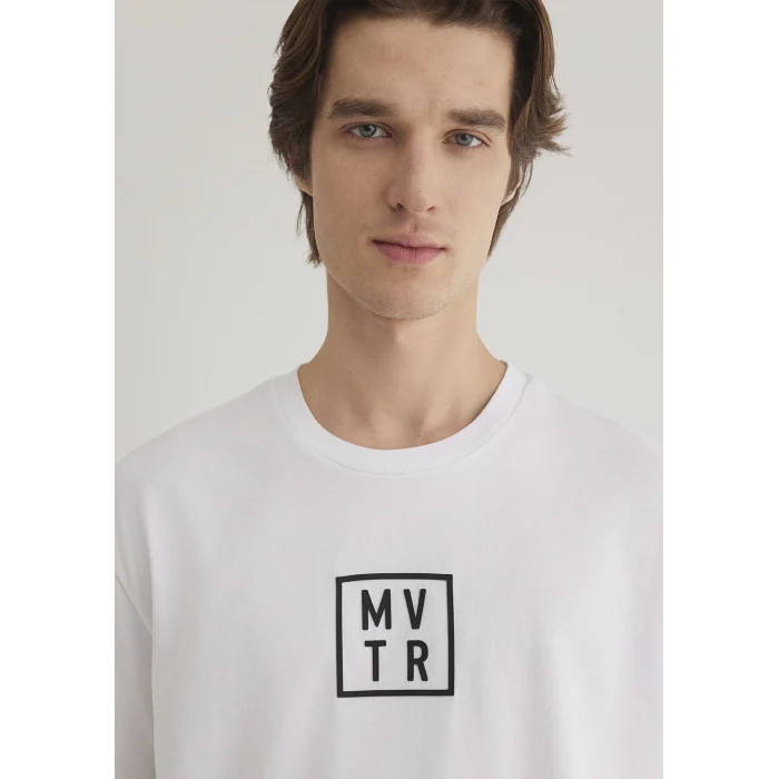 Mavi 0612004-620 MVTR Baskılı Beyaz Tişört