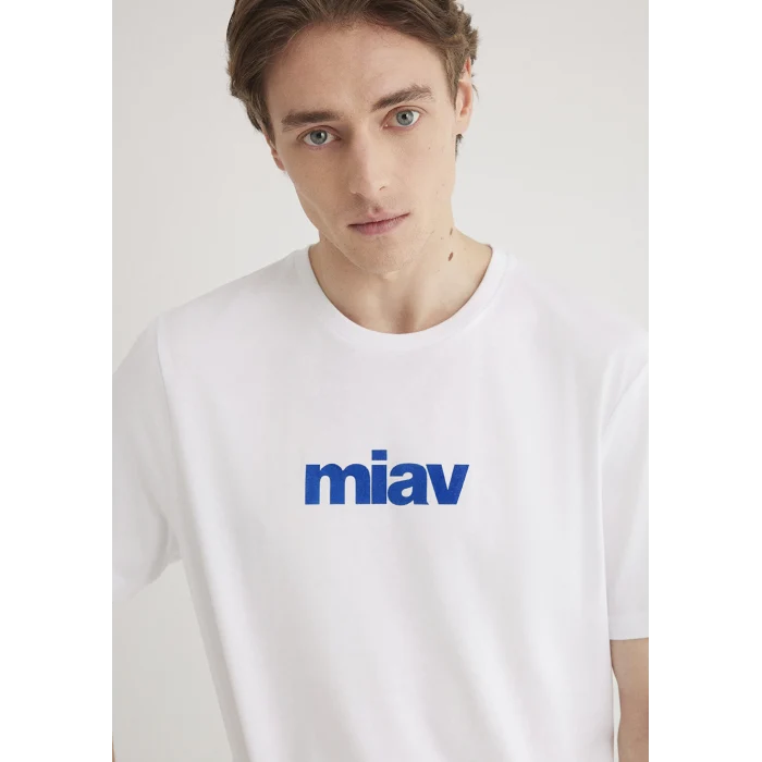 Mavi 067153-620 Miav Baskılı Beyaz Tişört