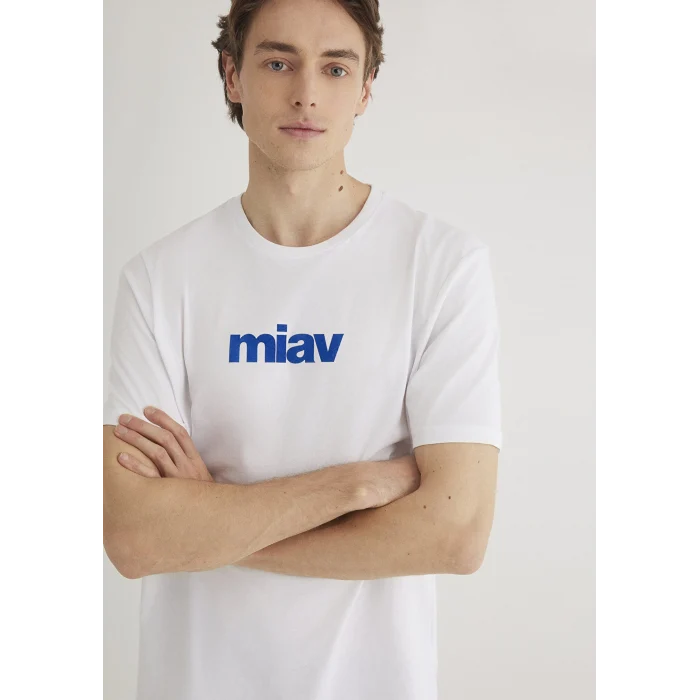 Mavi 067153-620 Miav Baskılı Beyaz Tişört