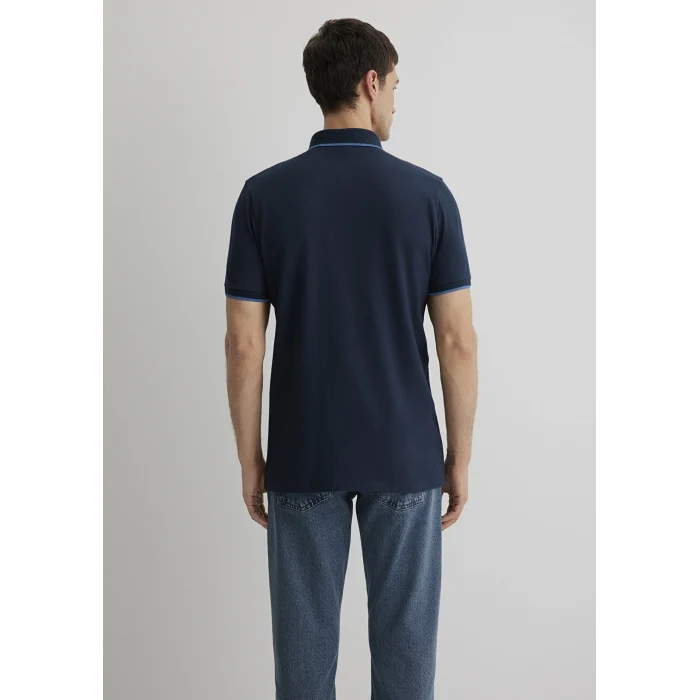 Mavi 062373-28417 Yaka Detaylı Lacivert Polo Tişört