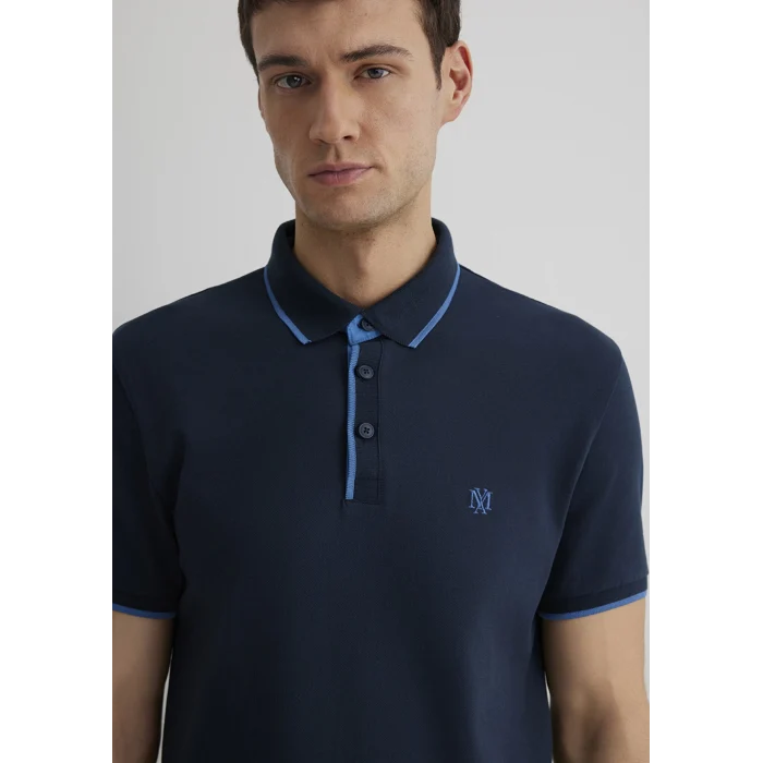 Mavi 062373-28417 Yaka Detaylı Lacivert Polo Tişört