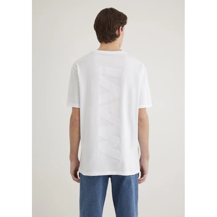 Mavi 0611313-620 Mavi Logo Sırt Baskılı Beyaz Tişört