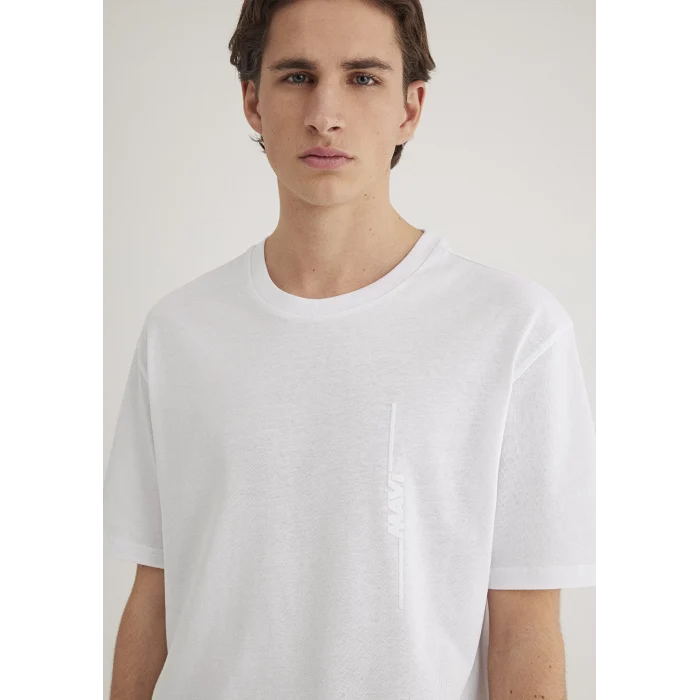 Mavi 0611313-620 Mavi Logo Sırt Baskılı Beyaz Tişört