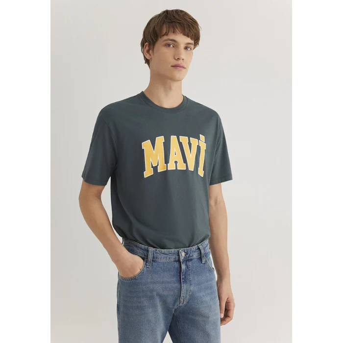 Mavi 0611711-71598 Mavi Logo Baskılı Yeşil Tişört