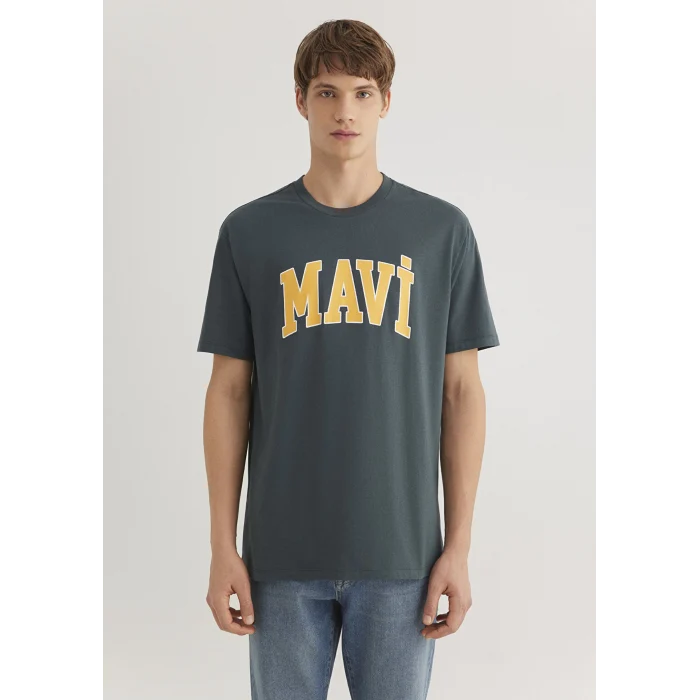 Mavi 0611711-71598 Mavi Logo Baskılı Yeşil Tişört