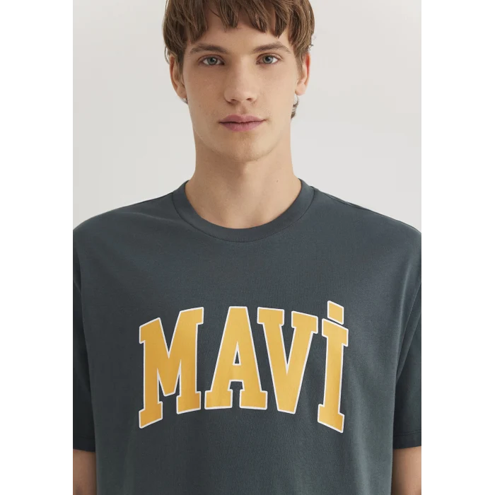 Mavi 0611711-71598 Mavi Logo Baskılı Yeşil Tişört