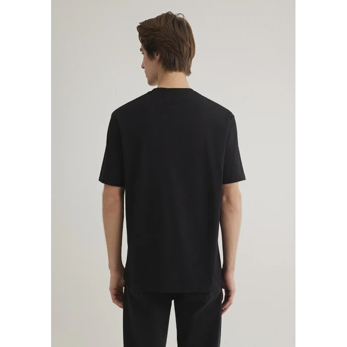 Mavi 0611711-900 Mavi Logo Baskılı Siyah Tişört