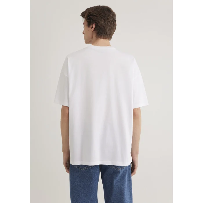 Mavi 0611704-620 Miav Baskılı Oversize Beyaz Tişört