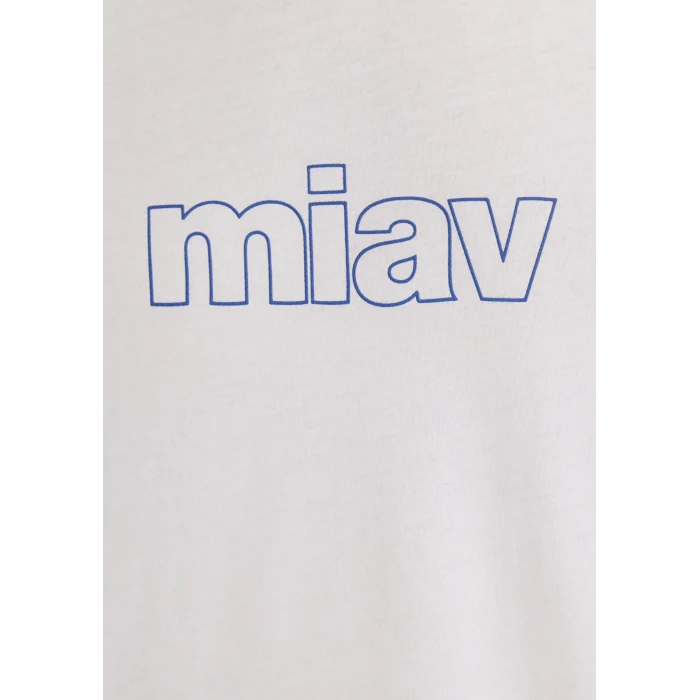 Mavi 0611704-620 Miav Baskılı Oversize Beyaz Tişört