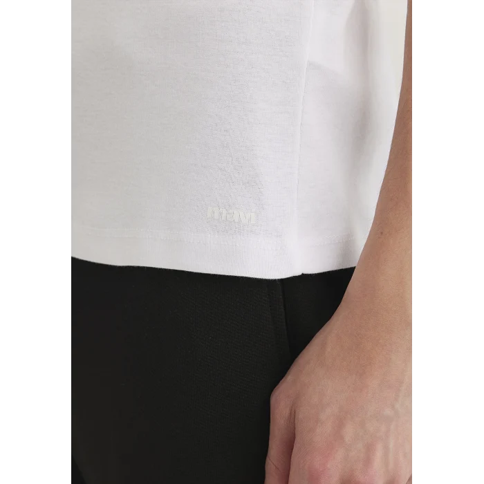 Mavi 063748-620 Ribana Detaylı V Yaka Beyaz Tişört