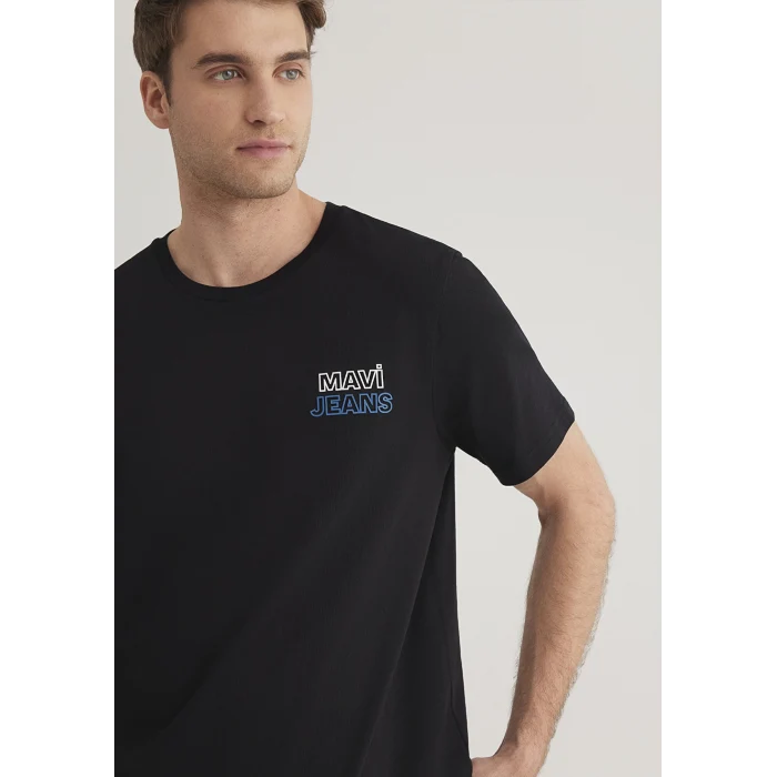 Mavi 066841-900 Mavi Jeans Baskılı Siyah Tişört