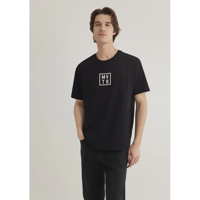 Mavi 0612004-900 MVTR Baskılı Siyah Tişört