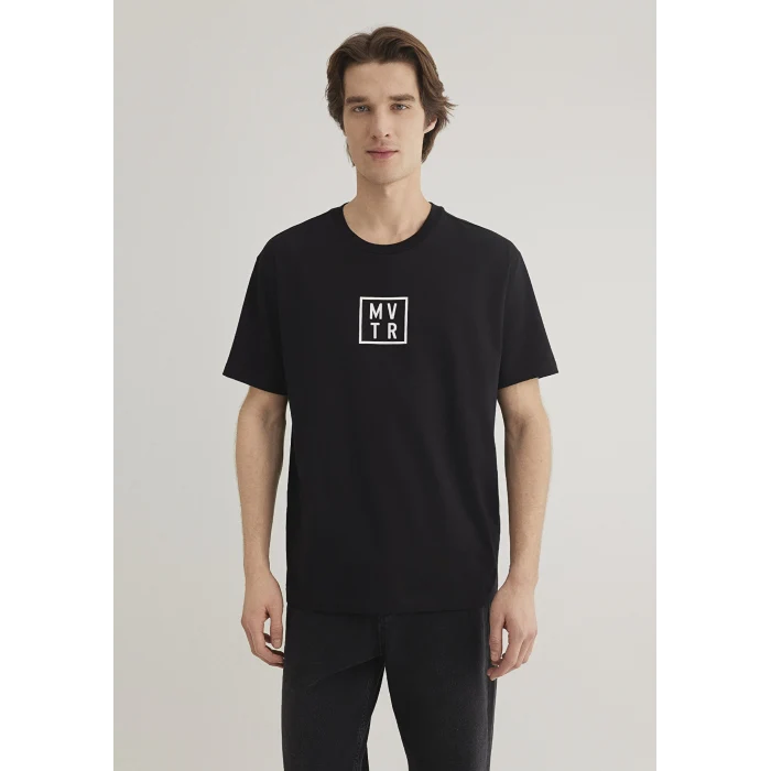 Mavi 0612004-900 MVTR Baskılı Siyah Tişört