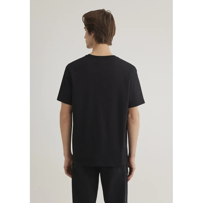 Mavi 0612004-900 MVTR Baskılı Siyah Tişört