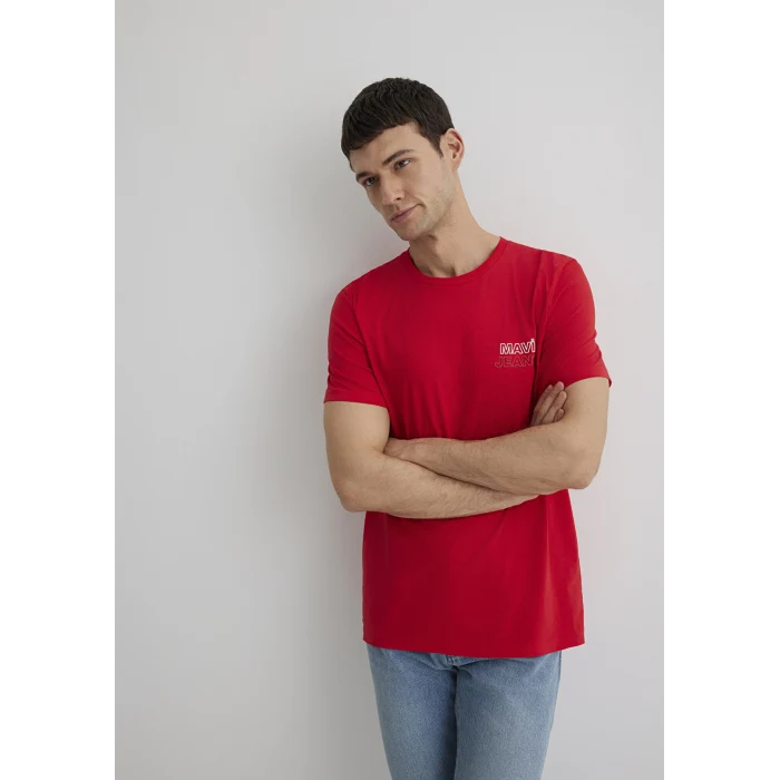 Mavi 066841-33099 Mavi Jeans Baskılı Kırmızı Tişört