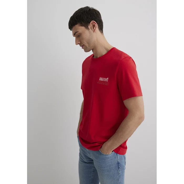 Mavi 066841-33099 Mavi Jeans Baskılı Kırmızı Tişört